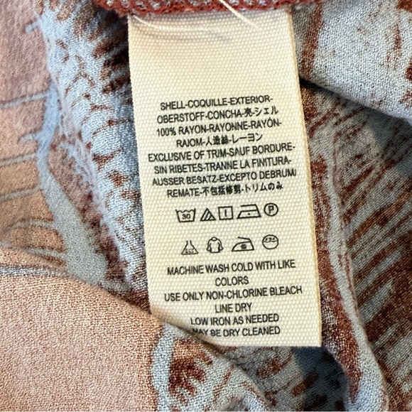 Free People Birds of a Feather Floral Blouse Size S - Picture 8 of 9